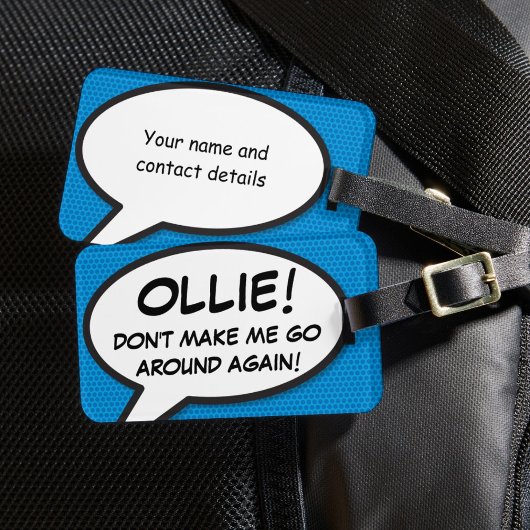 Persoonlijke Grappige Stripboekquote Bagagelabel