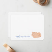 Persoonlijke Grappige Tabby Kat Notitiekaart Notitiekaartje (Voorkant / Achterkant in situ)