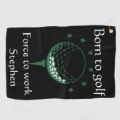 Persoonlijke grappige vaderdag golfhanddoek (Horizontaal)