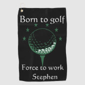 Persoonlijke grappige vaderdag golfhanddoek (Voorkant)