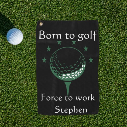 Persoonlijke grappige vaderdag golfhanddoek