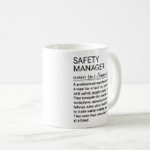 Persoonlijke Grappige Veiligheidsmanager Definitie Koffiemok (Voorkant rechts)