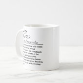 Persoonlijke Grappige Veiligheidsmanager Definitie Koffiemok (Voorkant links)