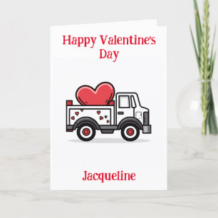 Persoonlijke Grappige Vrachtwagen Valentijnskaart Feestdagen Kaart