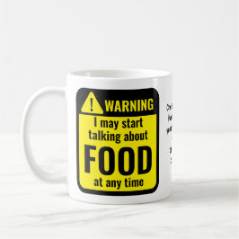 Persoonlijke Grappige Waarschuwing over Eten Koffiemok