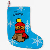 Persoonlijke Grappige Winteruil Kerst Kleine Kerstsok (Voorkant)