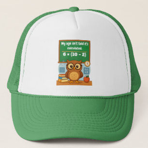 Persoonlijke grappige wiskunde minnaar humor uil v trucker pet