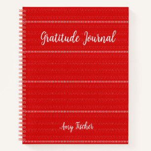 Persoonlijke Gratitude-journaal in rode kleur Notitieboek