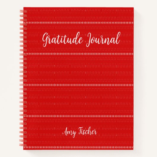 Persoonlijke Gratitude-journaal in rode kleur Notitieboek (Voorkant)