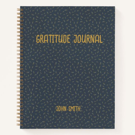 Persoonlijke Gratitude-Journal, grijs met goud Notitieboek (Voorkant)