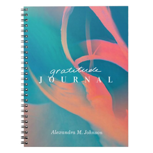 Persoonlijke Gratitude Journal Neon Modern Trendy Notitieboek (Voorkant)