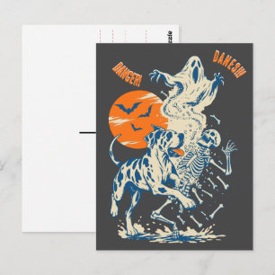 Persoonlijke Great Dane Gevaar Halloween Briefkaart