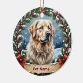 Persoonlijke Great Pyrenees Kerstmis Keramisch Ornament (Links)