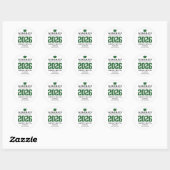 Persoonlijke GreenClass van 2026 diploma sticker (Vel)