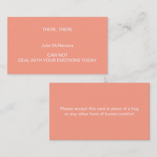 Persoonlijke grenzen! contactkaartje (Voorkant / Achterkant)