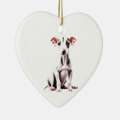 Persoonlijke Greyhound Puppy Keramisch Ornament (Rechts)