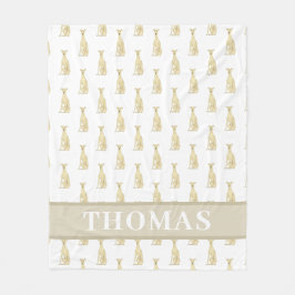 Persoonlijke Greyhound (Reebruin) Fleece Deken