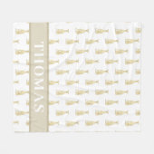 Persoonlijke Greyhound (Reebruin)  Fleece Deken (Voorkant (Horizontaal))