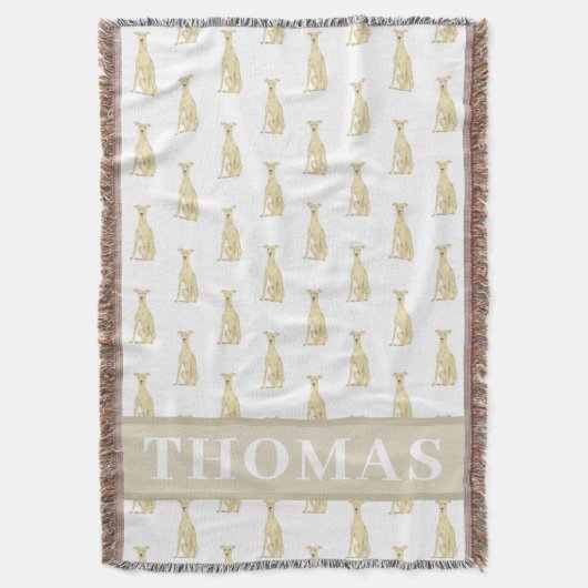 Persoonlijke Greyhound (Reekleurig)  Deken (Voorkant Verticaal)