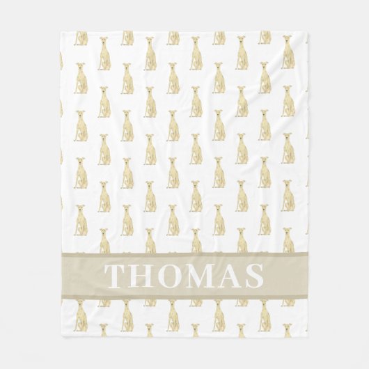 Persoonlijke Greyhound (Reekleurig)  Fleece Deken (Voorkant)