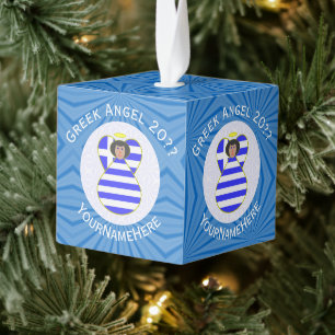 Persoonlijke Griekse engel Hanukkah vlag zwart haa Decoratie