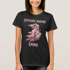 Persoonlijke Griezelige Mama Coquette Roze Geest T-shirt