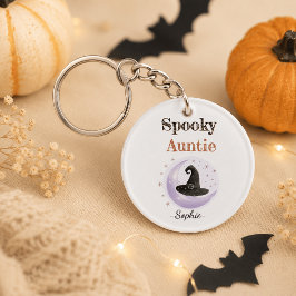 Persoonlijke Griezelige Tante – Halloween T-shirt Sleutelhanger