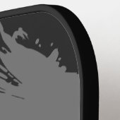 Persoonlijke Grijze Abstracte Aangepaste Naam Pickleball Paddle (Links Detail)