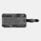 Persoonlijke grijze camouflage bagagelabel (Achterkant horizontaal)