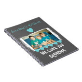 Persoonlijke grijze oma foto notitieboek (Rechterzijde)