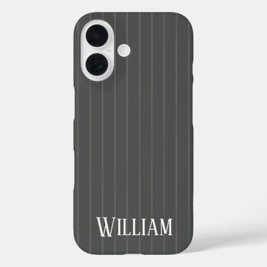 Persoonlijke grijze strepen Case-Mate iPhone case (Achterkant)