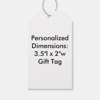 Persoonlijke grijze touwtjes afmetingen 3,5"l x 2" cadeaulabel