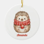 Persoonlijke Griljige Egel Kerst Ornament (Voorkant)