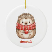 Persoonlijke Griljige Egel Kerst Ornament (Achterkant)