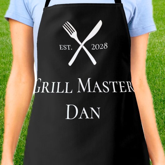 Persoonlijke Grill Master BBQ-bestek EST. Jaar Schort