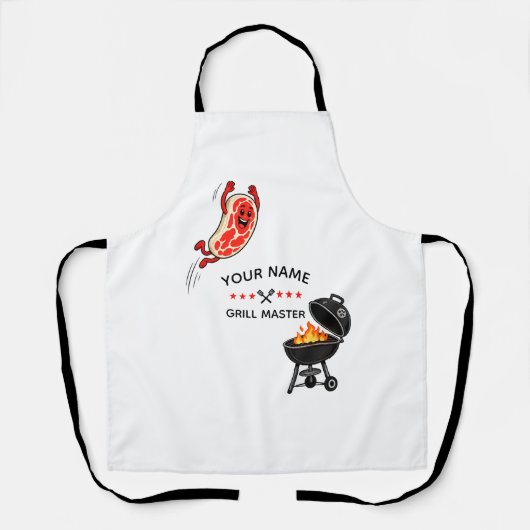 Persoonlijke Grill Master | Op maat gemaakte BBQ m Schort (Voorkant)