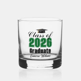 Persoonlijke Groene Afstuderen Klas van 2026 Whisky Glas
