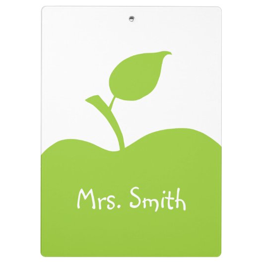 Persoonlijke groene appel klembord (Achterkant)