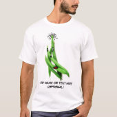 Persoonlijke Groene Bean-Cartoon T-shirt (Voorkant)