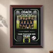 Persoonlijke groene bedank coach voetbal