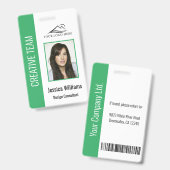 Persoonlijke Groene BedrijfsVeiligheid identiteits Badge (Front & Back)