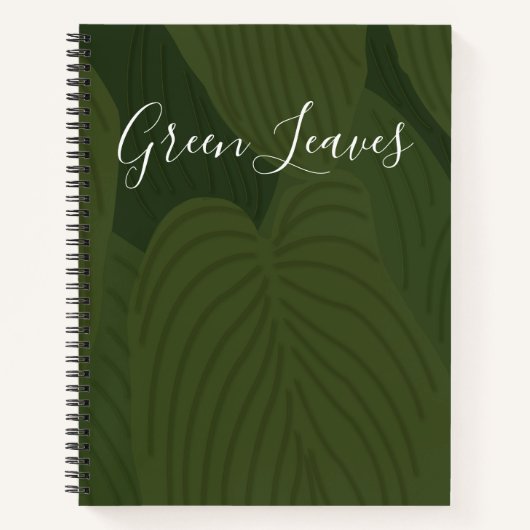 Persoonlijke groene bladeren Botanische Natuur Notitieboek (Voorkant)