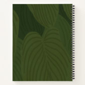 Persoonlijke groene bladeren Botanische Natuur Notitieboek (Achterkant)