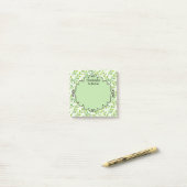 Persoonlijke groene bladeren en takken post-it® notes (Op bureau)