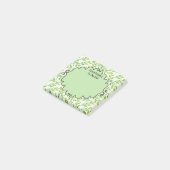Persoonlijke groene bladeren en takken post-it® notes (Schuin)