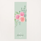 Persoonlijke groene bloemen yogamat (Voorkant)