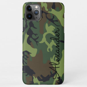 Persoonlijke groene CAMO Camouflage BUDGET iPhone 11Pro Max Hoesje