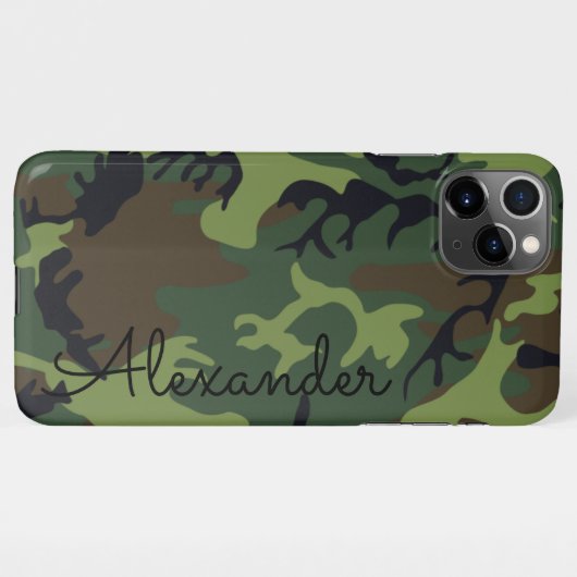 Persoonlijke groene CAMO Camouflage BUDGET iPhone Hoesje (Achterkant horizontaal)