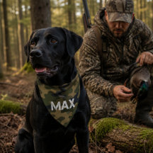 Persoonlijke groene camouflage huisdiernaam