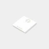 Persoonlijke groene chic krab, strand plakbriefjes post-it® notes (Schuin)